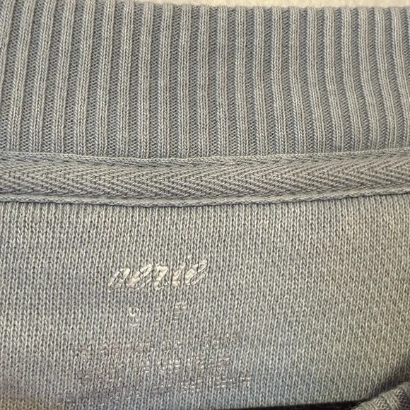 Aerie Oversized Side Slit Gray Blue Pullover Sweatshirt Size Small - Picture 5 of 5